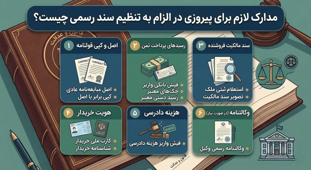 الزام به تنظیم سند رسمی چیست؟ | راهنمای کامل و کاربردی 3 الزام به تنظیم سند